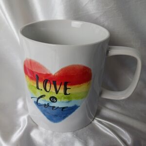 LOVE RAINBOW HEART CERAMIC MUG BY GLOBAL DESIGN CONNECTIONS